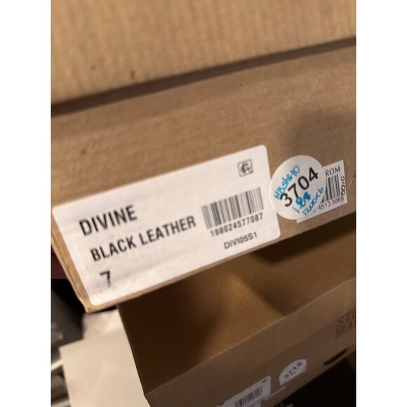 Steve Madden Divine Heels Black Gold Leather Pointy Toe Pumps Size 7 - Picture 8 of 8